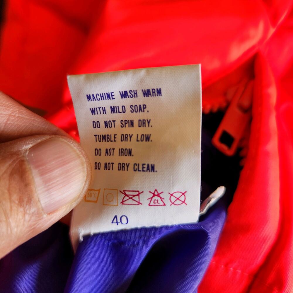 Columbia Vintage Reversible Down Puffer Jacket Men's‎ Medium Purple Coral - Picture 6 of 16